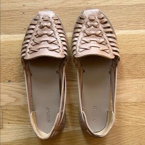 Nisolo Women's Woven Leather Loafers in Tan